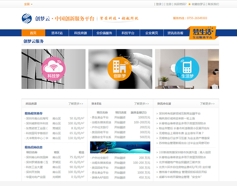 某中國創(chuàng)新服務(wù)平臺二期項目--全國及13個城市房源信息、資訊管理
