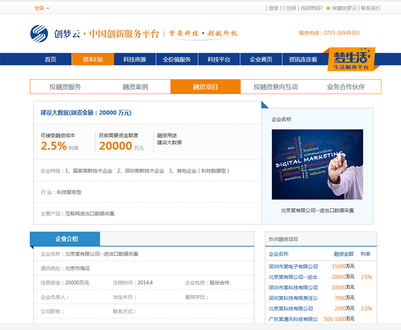 某中國創(chuàng)新服務(wù)平臺二期項目--全國及13個城市房源信息、資訊管理